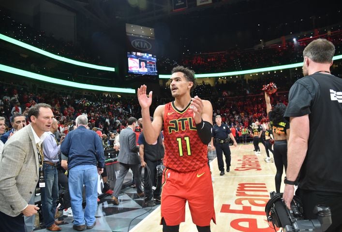 Photos: Hawks rally to beat Mavs in home opener