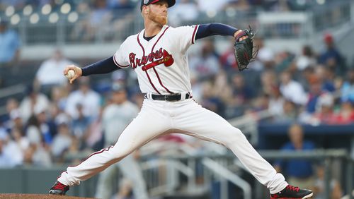 Braves pitcher Mike Foltynewicz  had an impressive midseason run, then slumped and went 1-8 with a 7.27 ERA in his last nine starts before sustaining a season-ending finger cut Sept. 14. (AP Photo/Todd Kirkland)