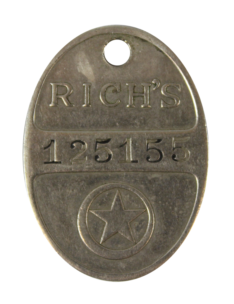The “charge coin” predated the charge plate at Rich’s and was a handy way for patrons of the venerable department store to buy on credit. CONTRIBUTED BY ATLANTA HISTORY CENTER