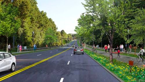 Peachtree Corners approves additional $59K to upgrade a sidewalk project on Technology Parkway to a 10-foot multi-use trail. Courtesy City of Peachtree Corners