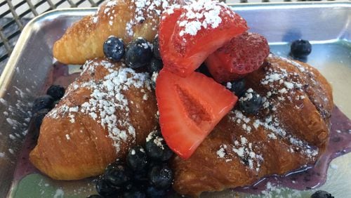 Once you’ve started eating the Little Farmhouse Cafe’s “glazed and berried” fried croissants with blueberries and strawberries, you might not want to stop. CONTRIBUTED BY WENDELL BROCK