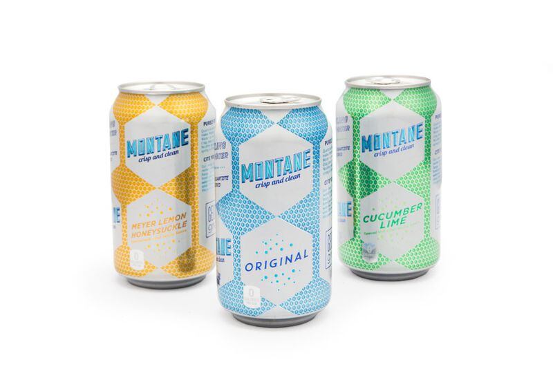  Montane sparkling water in three flavors