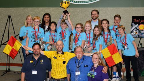 The Puckett's Mill Elementary School Sparrow-bots won the Georgia Lego League championship and will now compete at the world competition.