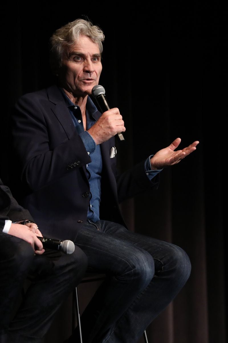 SAVANNAH, GEORGIA - NOVEMBER 02: Tom Junod speaks onstage at "A Beautiful Day In The Neighborhood" screening and Q&A during the 22nd SCAD Savannah Film Festival on November 02, 2019 at Trustees Theater in Savannah, Georgia. (Photo by Cindy Ord/Getty Images for SCAD)