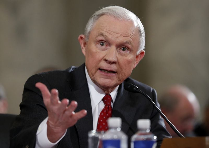 Attorney General-designate Sen. Jeff Sessions, R-Ala., testifies on Capitol Hill in Washington at his confirmation hearing before the Senate Judiciary Committee. (AP Photo/Alex Brandon, File)
