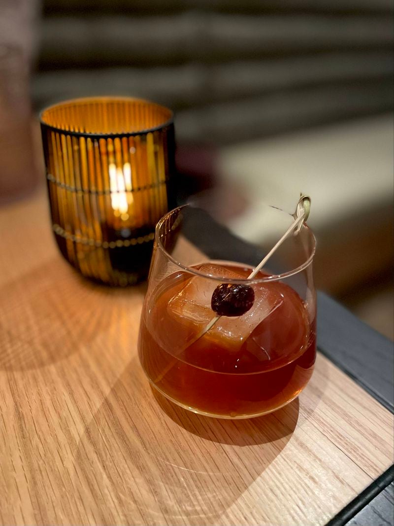 At Planta, a nonalcoholic Old-Fashioned is made with the Pathfinder hemp and root spirit. Angela Hansberger for The Atlanta Journal-Constitution