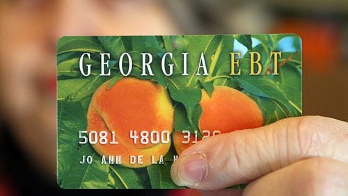 The Georgia EBT card can be used at gorcery stores and farmers markets for food purchases.