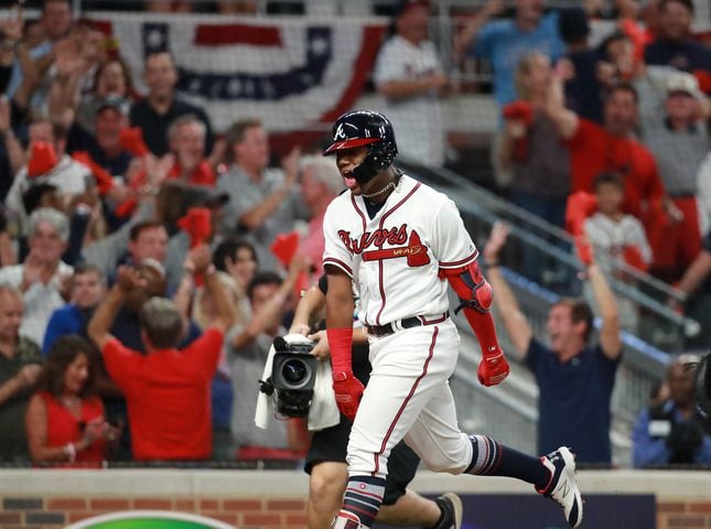 Photos: Acuna hits grand slam as Braves battle Dodgers in Game 3