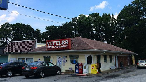 Vittles Restaurant (2579 South Cobb Dr., Smyrna): A local favorite, Vittles kept much of the original Pizza Hut trapezoidal windows, and it includes a second building attached to the side. Don’t forget to browse the gift shop on your way out. (PETE CORSON / PCORSON@AJC.COM)