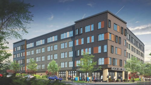 This is a rendering of the second phase of East Decatur Station, a mixed-use development near the Avondale MARTA station.