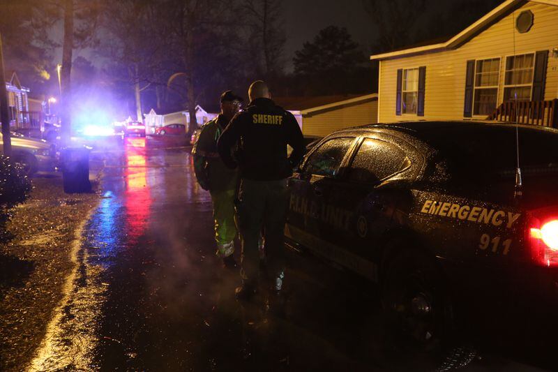 Douglas County sheriff's deputies on the scene of a fatal police shooting Dec. 21, 2015.