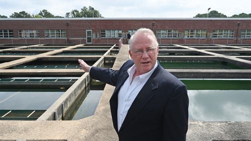 Mike Hackett, the director of the city of Rome’s water and sewer division, shows the Bruce Hamler Water Treatment Facility in Rome on Tuesday, August 23, 2022. The city is one of several around the country grappling with "forever chemical" pollution in its water supply. (Hyosub Shin / Hyosub.Shin@ajc.com)