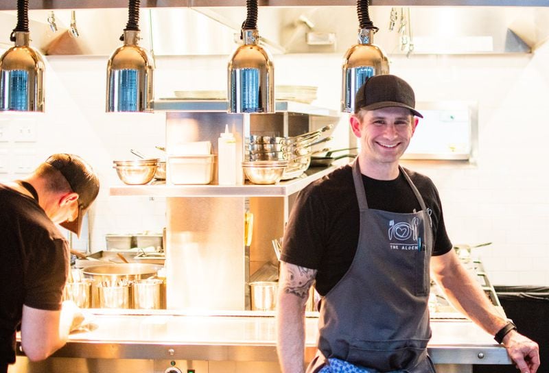 Chef Jared Hucks, shown in the open kitchen of his new restaurant, the Alden, is a hands-on leader. CONTRIBUTED BY HENRI HOLLIS