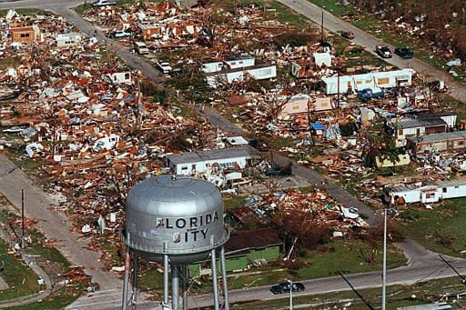 Hurricane Andrew; one of the costliest storms in the nation's history, left more than 60 dead after making landfall in Florida