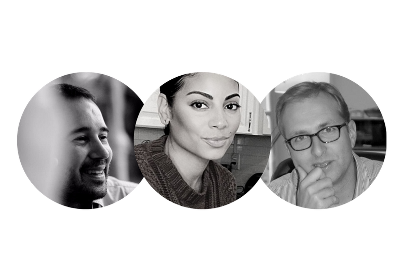 DashStylists founders, from left: Thomas Van Steenwickel, Gabrielle White and Pierre-Loic Dubois.