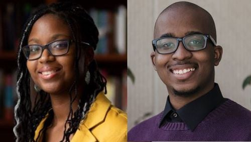 Phaidra Buchanan and Sam Patterson, both from metro Atlanta, were announced on Nov. 21, 2020, as two of the next Rhodes Scholars. (Photos by Andrew Davis Tucker/UGA and UMBC)
