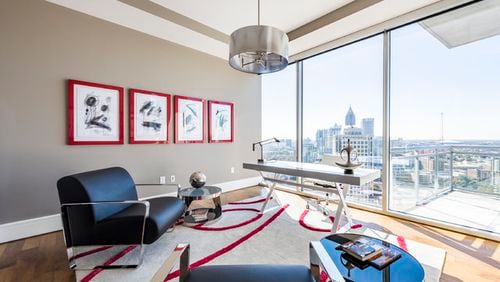 This penthouse in Loews Atlanta Hotel is on the market.