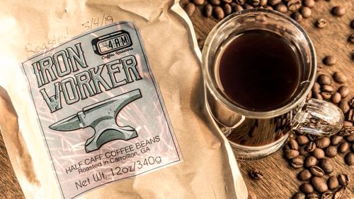Ironworker Half Caff Coffee from Carrollton’s 4AM Coffee Roasters