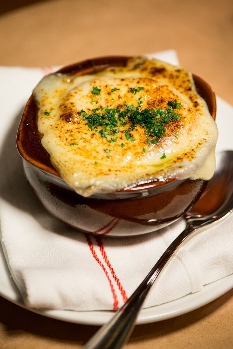 The Federal’s Oxtail French onion soup with cave aged Gruyere cheese is exactly how French onion soup should be. CONTRIBUTED BY MIA YAKEL