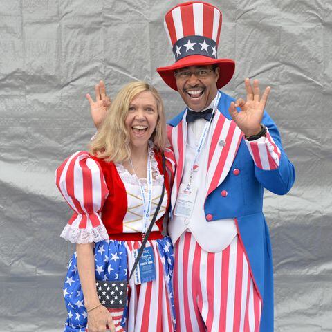"Uncle Sam and Betsy Ross."