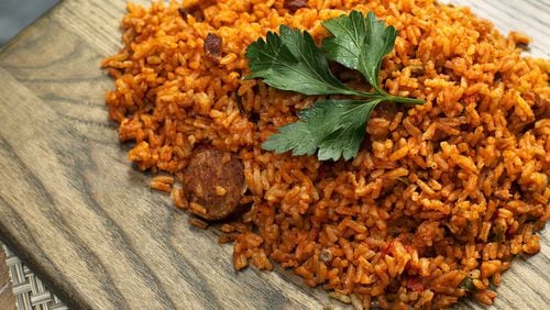 Red rice is a Carolina Lowcountry tradition and a staple at Virgil’s Gullah Kitchen and Bar in Atlanta. Contributed by Gee Smalls / Virgil’s Gullah Kitchen and Bar