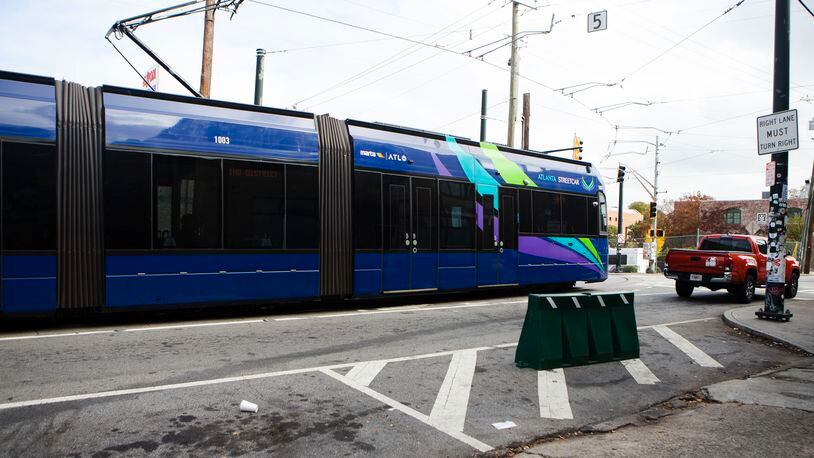 MARTA has removed all Atlanta streetcar vehicles from service over safety concerns related to its wheels. (File photo by CHRISTINA MATACOTTA FOR THE ATLANTA JOURNAL-CONSTITUTION)