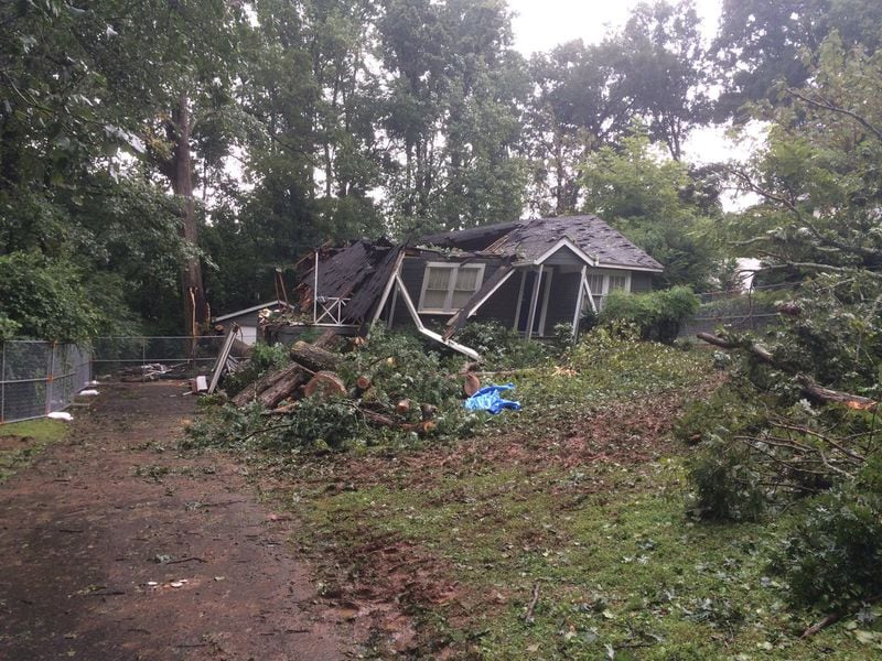 Home of Sandy Springs man killed after a tree crashed through his home.