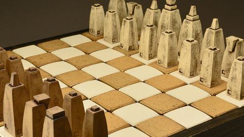 Jim Bridgeman’s ceramic work, ranging from vases to his 400-piece clay chess sets, is often described as architectural. No wonder. The Fayetteville artist studied architecture in college.