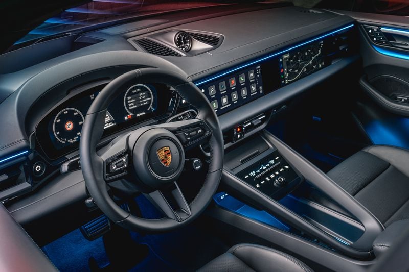 An interior image of the 2024 Porsche Macan EV. Photo courtesy of Porsche.