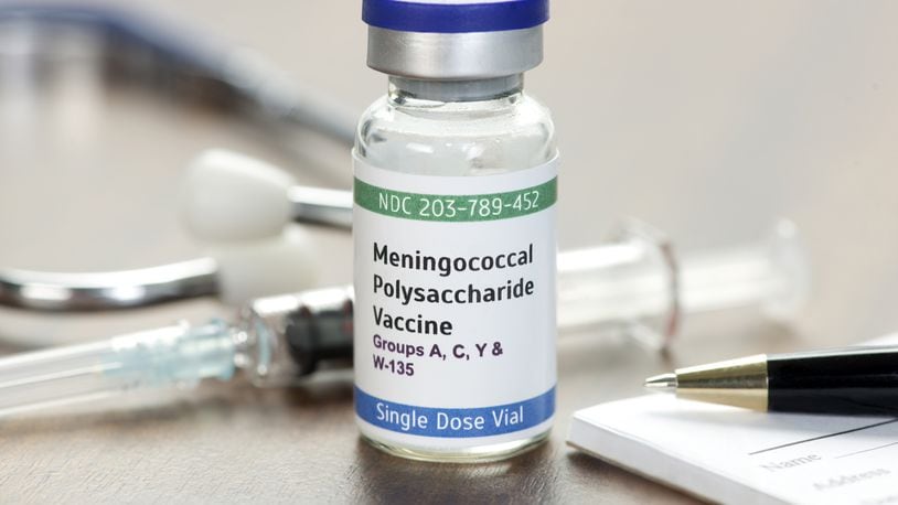 A meningococcal polysaccharide vaccine vial. (Sherry Young/Dreamstime/TNS)