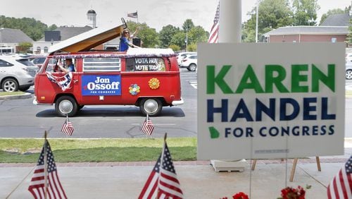 Republican Karen Handel defeated Democrat Jon Ossoff in Georgia’s Sixth District Congressional runoff election. BOB ANDRES /BANDRES@AJC.COM