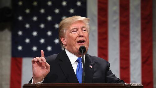 President Donald Trump delivers his first State of the Union address on Jan. 30, 2018.  (Photo by Win McNamee/Getty Images)