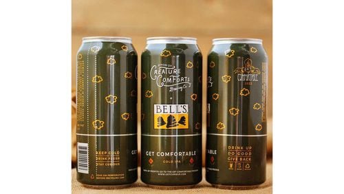 The Creature Comforts and Bell's collaboration Get Comfortable Cold IPA.