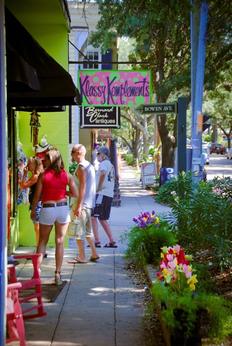 Find clothing, jewelry, local art and gifts in the colorful shops in downtown Ocean Springs, Mississippi.
(Courtesy of Ocean Springs Chamber of Commerce, Main Street Tourism Bureau)