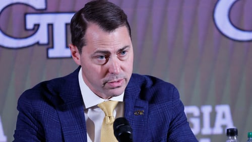 Georgia Tech athletics director J Batt (shown here in a photo from 2022) said he has 'great confidence in the ACC' during Monday's conference gathering in Florida. Miguel Martinez / miguel.martinezjimenez@ajc.com