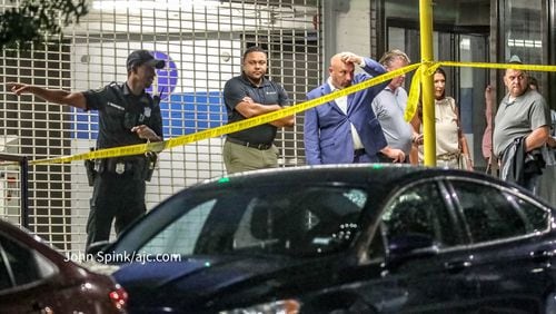 Atlanta police investigated a fatal shooting in the 700 block of Spring Street on Aug. 28.
