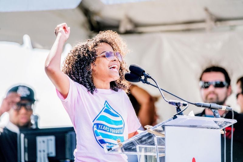 Mari Copeny was the closing speaker during the 2018 March for Science in Washington, D.C.