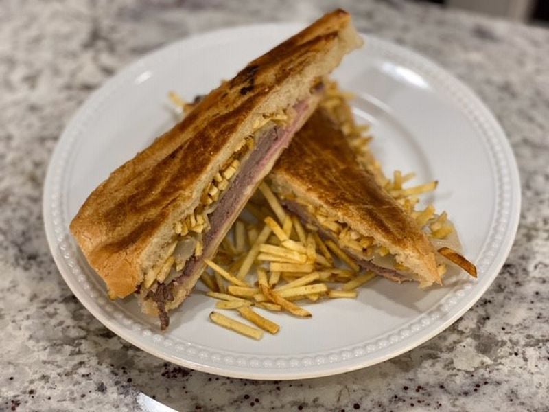A sandwich from the menu of Cubanos ATL.