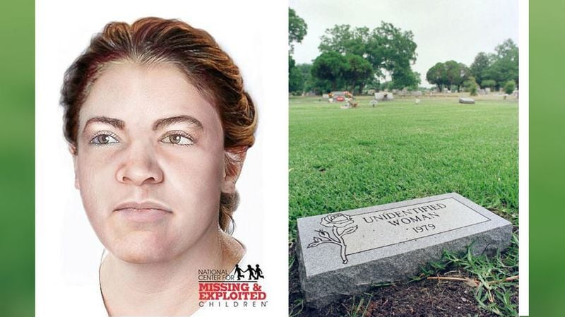 Debra Jackson, 23, of Abilene, Texas, who remained unidentified for 40 years after being strangled to death, is buried in a grave marked "Unidentified Woman" in Georgetown, Texas. Jackson was found strangled in a ditch on Halloween morning 1979.