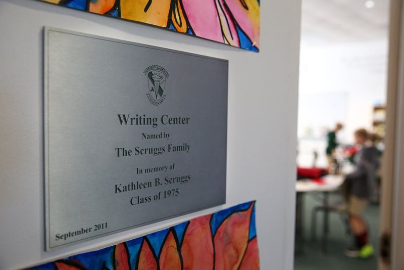The writing center at Athens Academy was dedicated in Kathy Scruggs’ memory. Austin Steele for the AJC