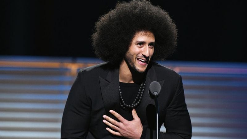 Colin Kaepernick receives the SI Muhammad Ali Legacy Award during SPORTS ILLUSTRATED 2017 Sportsperson of the Year Show on December 5, 2017 at Barclays Center in New York City.