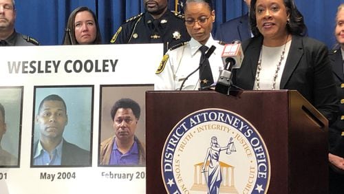 DeKalb County District Attorney Sherry Boston announces the arrest of a man allegedly involved in eight rapes over the past 20 years.