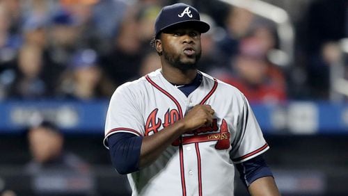 Arodys Vizcaino’s 2.38 ERA over 37 games leads all Braves relievers. (Elsa/Getty Images)