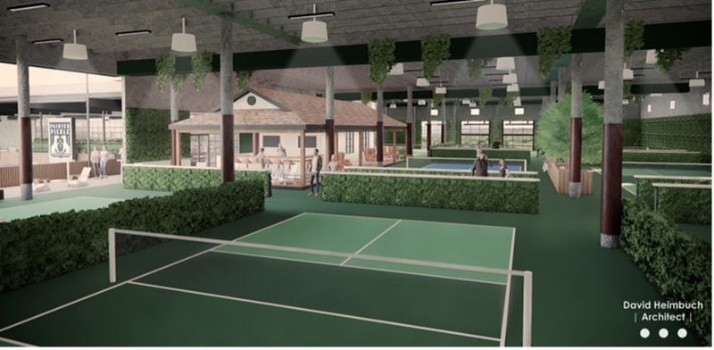 Painted Pickle, a new pickleball-themed venue, is expected to open on the Northeast Beltline in 2024. Courtesy of David Heimbuch