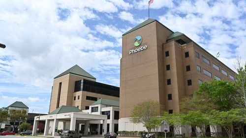 Phoebe Putney Memorial Hospital, in Albany, has received about $52.7 million in federal provider relief payments as of earlier this month. Albany was an early epicenter of the coronavirus outbreak in Georgia. (Hyosub Shin / Hyosub.Shin@ajc.com)