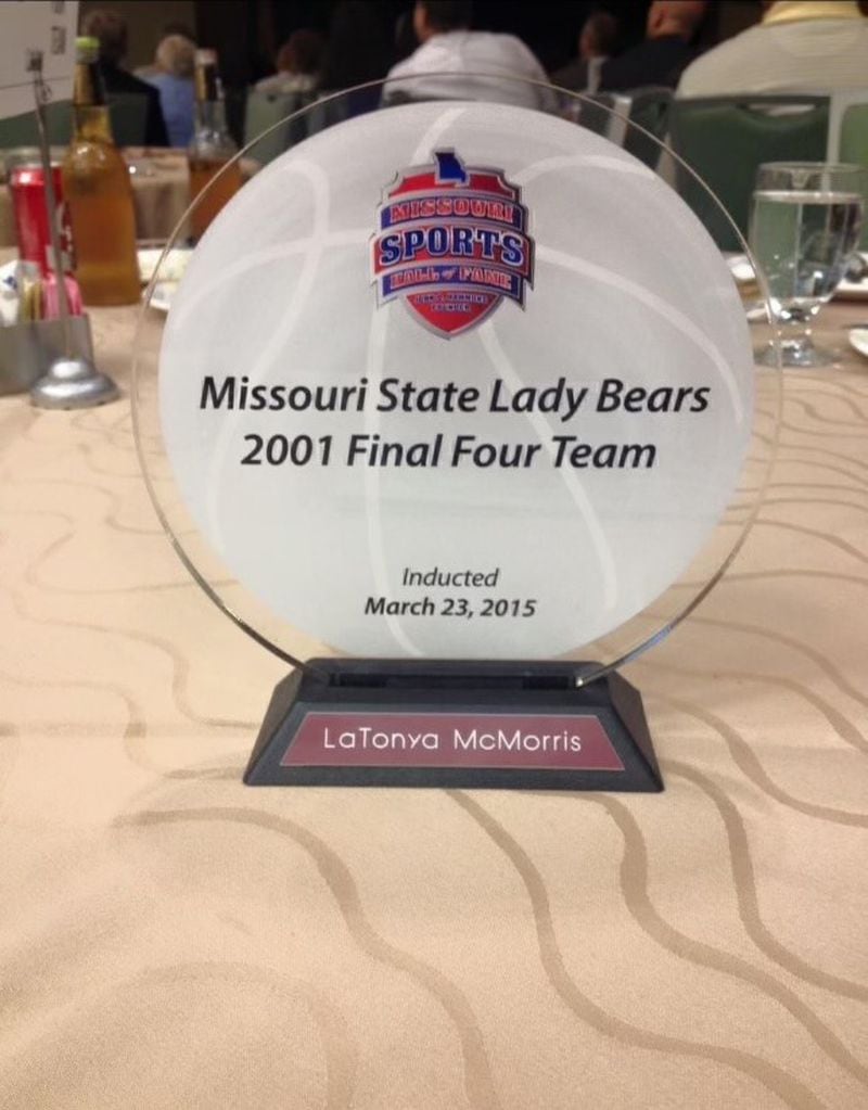 Latonya McMorris and her team, the Lady Bears of Missouri State University, finished in the top four in the Women's Final Four in 2001. Courtesy of Latonya McMorris