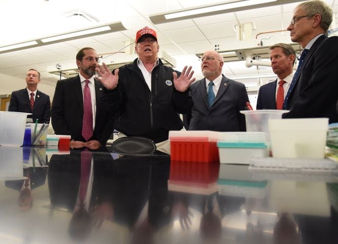 PHOTOS: Trump visits CDC in Atlanta amid coronavirus outbreak