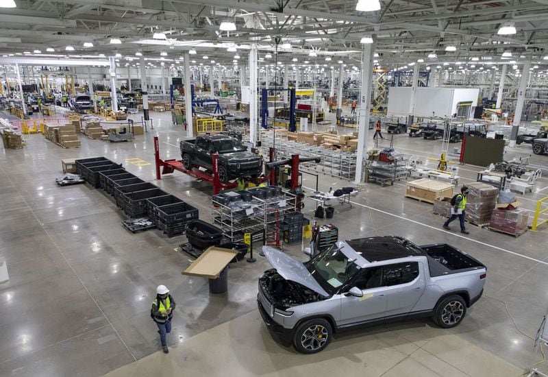 The state is stepping in to ease the path for Rivian to build an electric-vehicle factory like this one in Illinois, on a site about 40 miles east of Atlanta. (Brian Cassella/Chicago Tribune/TNS)
