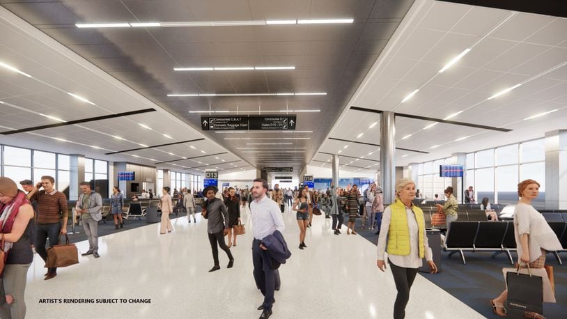 Rendering of what Hartsfield-Jackson International Airport's Concourse D will look like after a $1.4 billion widening project.