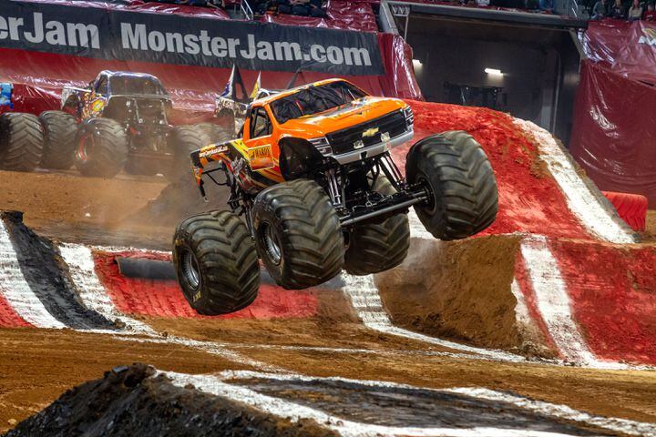 PHOTOS: Monster Jam race at Mercedes-Benz Stadium